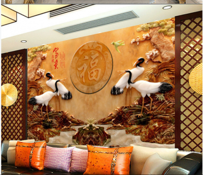 Tranh gạch 3D chim hạc- gạch tranh trang trí