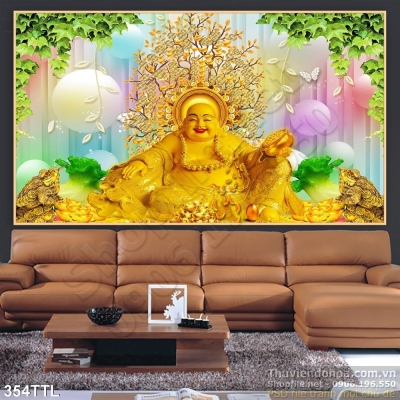 Tranh gạch 3D tài lộc trang trí