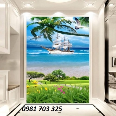 Tranh gạch- tranh bãi biển