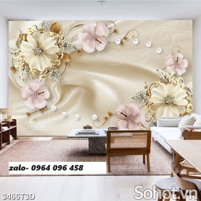 Tranh gạch 3d hoa ngọc - LKJ78