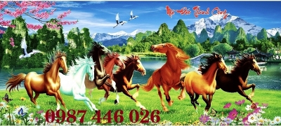 Tranh gạch men mã đáo thành công HP97383