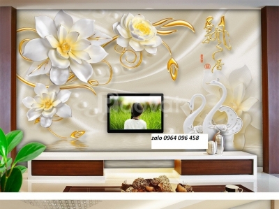 Tranh gạch 3d dán tường phòng khách - XC43