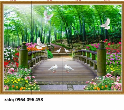 Tranh gạch 3d phong cảnh đồng quê - CNV422