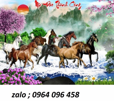 Tranh mã đáo thành công - gạch tranh 3d ốp tường - JHBV5