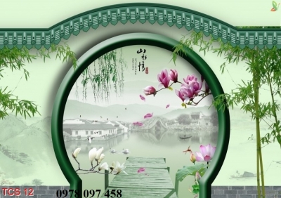 Tranh gạch 3d - tranh cửa sổ
