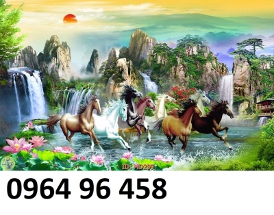 Tranh gạch 3d bát mã - GVX44