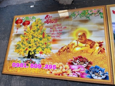 Tranh gạch men kim tiền 3d
