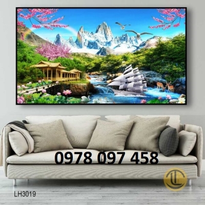 Tranh gạch men 3D - thuận buồm xuôi gió