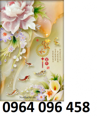 Tranh gạch 3d phong thủy phòng khách - 444XM