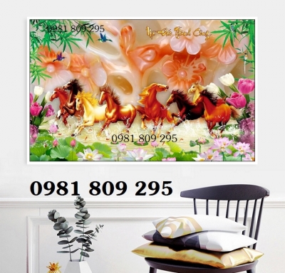 Tranh gạch 3d ngựa- mã đáo thành công HF5