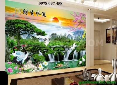 Tranh đẹp - tranh gạch phòng khách