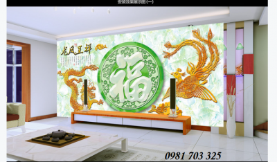 tranh gạch phong thủy- tranh rồng phượng
