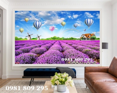 Tranh gạch vườn hoa 3d ốp tường