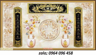 Tranh gạch 3d phòng thờ - DSZ33