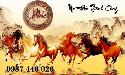 Gạch tranh ngựa, tranh bát mã 3d HP8643