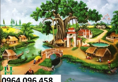 Tranh gạch 3d cảnh đồng quê - 943C