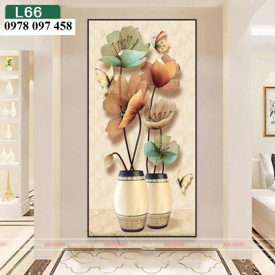 Tranh gạch bình hoa