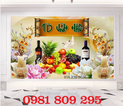 Tranh gạch  , gạch trang trí phòng thờ HN888