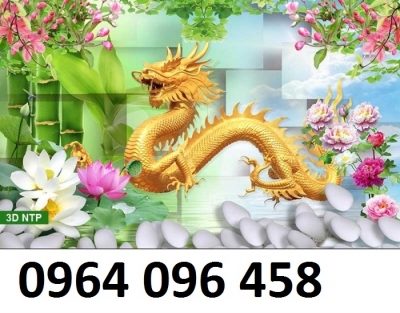 tranh rồng 3d phong thủy - VML9