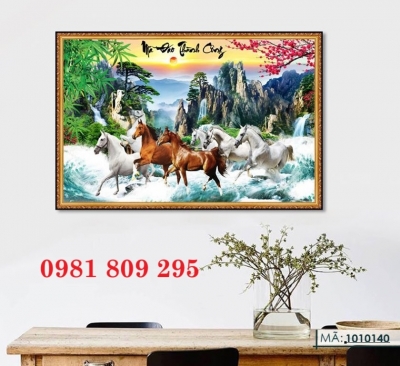 Mẫu gạch trang trí 3d ngựa phong thủy