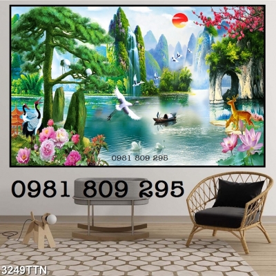 Tranh gạch men - tranh phong cảnh 3d