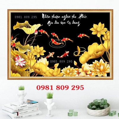 Tranh gạch men cá chép HP7761