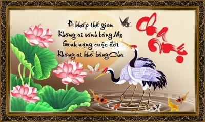 Tranh gạch 3d cha mẹ - SXVBB8