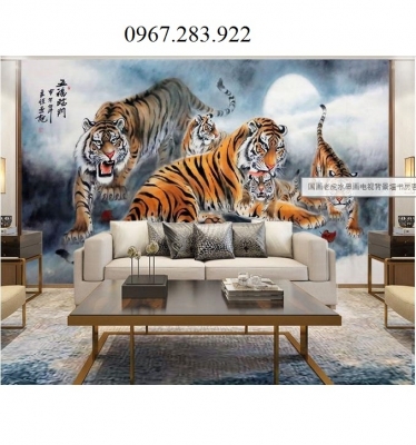 Tranh 3D- Tranh gạch hổ rừng
