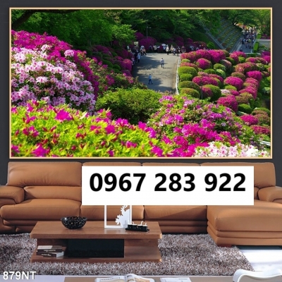 Tranh gạch đẹp vườn hoa phong thủy