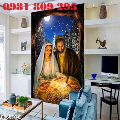 Tranh gạch men , gạch ốp tường công giáo khổ dọc
