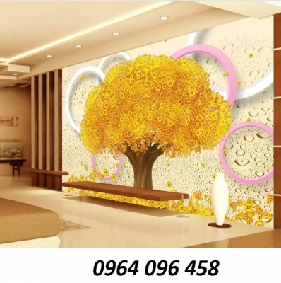 Tranh gạch 3d - gạch tranh 3d phong thủy phòng khách - 65QP