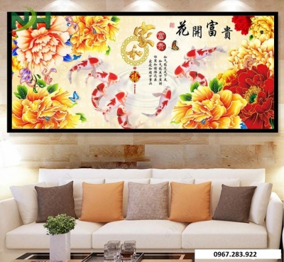 Tranh 3D- Tranh cá chép