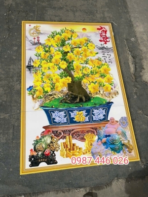 Ảnh thực tế gạch tranh 3d