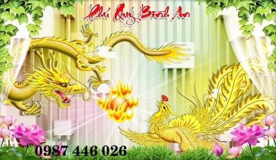 Gạch tranh rồng phụng HP9283