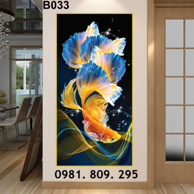 Tranh gạch 3d khổ dọc mẫu mới HND839