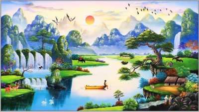 Tranh gạch - tranh gạch phong cảnh