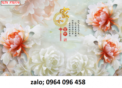 Tranh gạch 3d hoa sứ ngọc - 9866CV