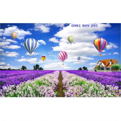 Tranh gạch men 3d, tranh tường vườn hoa đẹp HP9333