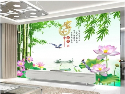 Tranh gạch 3D - hoa sen