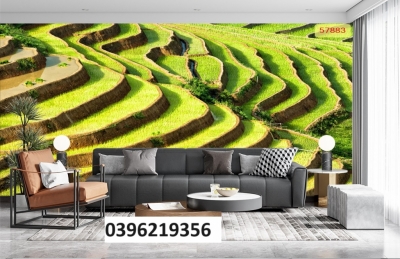 Tranh gạch đẹp ruộng bậc thang