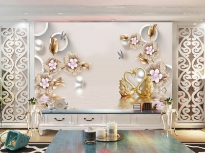 gạch 3d ốp tường 3d phòng ngủ - 76NN