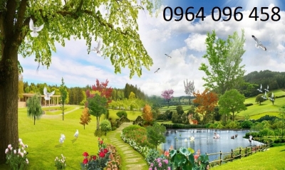 Tranh cảnh đồng quê - tranh gạch 3d đồng quê - DSXX2