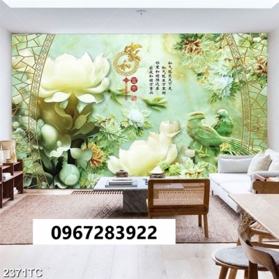 Gạch tranh cao cấp mẫu đơn trang trí