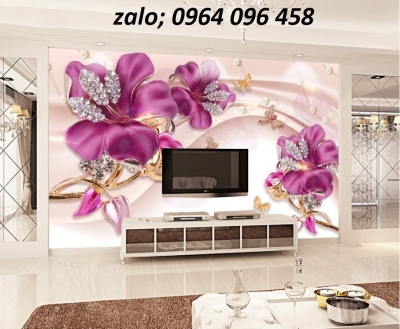 Tranh gạch 3d hoa ngọc - HVBB4