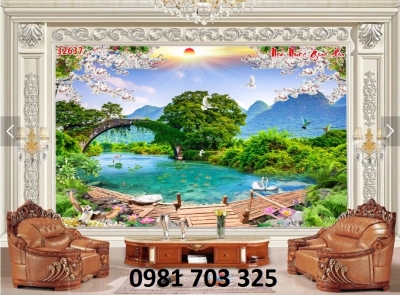 Tranh phong cảnh- gạch tranh trang trí