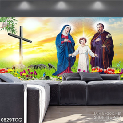 Tranh gạch 3d thiên chúa giáo - 987CB