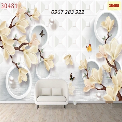 Gạch trang trí tường hoa lan nghệ thuật