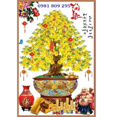 Mẫu gạch trang trí hoa mai 3d
