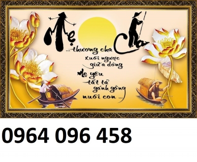 Tranh gạch 3d cha mẹ - NVVC6