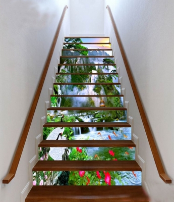 Gạch ốp tường 3D cầu thang